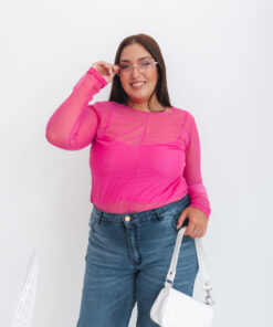 3951 - Remera Puppis con Top - Viscosa/Tul