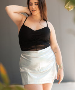 2225 - Short/Pollera Purnia - Bengalina Elastizada y Metalizada