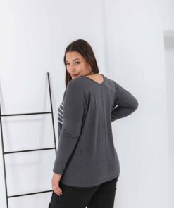 Alternative view of 0863 - Sweater Costa Dorado - Lanilla con Lentejuelas Rayas