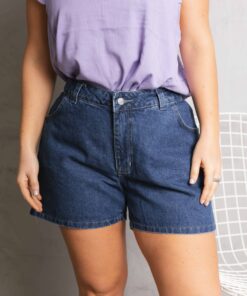 Alternative view of 2235 - Short Volga - Jean Rígido con Elástico en Cintura Trasera