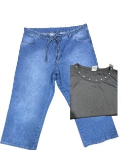 Alternative view of 5563 - Pantalón Irrawaddy - Jean Rigido con Cinturón