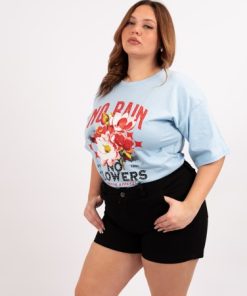 Alternative view of 2259 - Short Bella - Jean Rigido con Elastico en Cintura