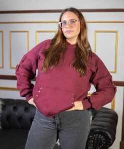 44121 - Buzo Entre Rios - Frisa con Hebilla en Manga y Tachas en Bolsillo