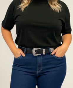 1111155 - Cinturon Arabic Black - Eco Cuero