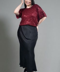 75500 - Pollera Larga - Saten Elastizada