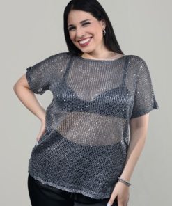 Alternative view of 74501 - Remera Tejido Lentejuelas - Manga Corta