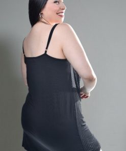 Alternative view of 73504 - Vestido Piedra - Microfibra Elastizada c/Tachitas