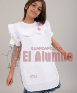 6804 - Poncho de Niña Bordado Love ARCIEL