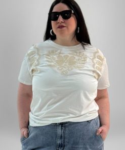 73022 - Remera Viscosa con Algodon Elastizado - Bordada