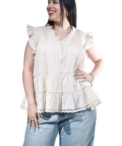 73029 - Blusa con Alforzas y Volados - Bambula