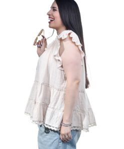 Alternative view of 73029 - Blusa con Alforzas y Volados - Bambula