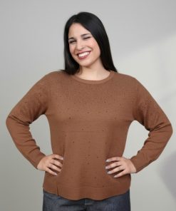 77002 - Sweater Brillo en el Frente