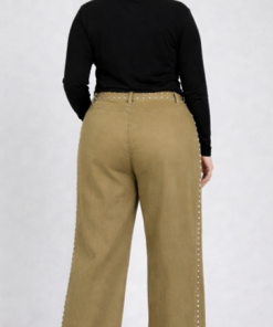 Alternative view of 70015 - Pantalón con Tachas - Gabardina