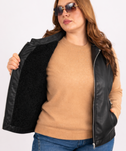 Alternative view of 76502 - Chaleco de Cuero C/ Forro Polar