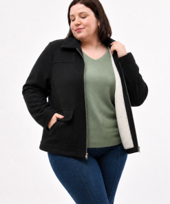 77506 - Campera Lisa con Piel Interior - Paño